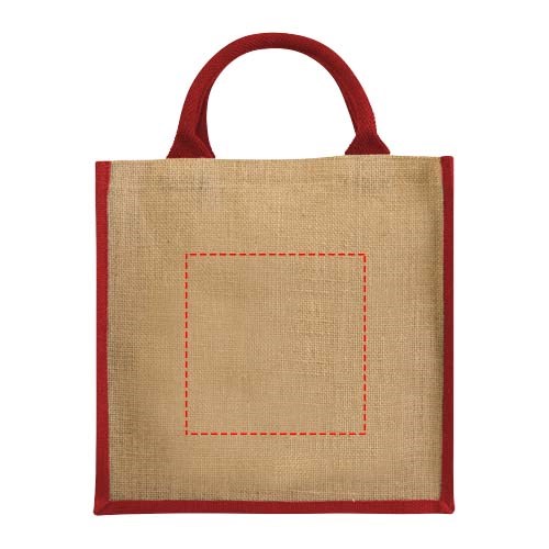 Chennai Jute Tragetasche 16L natur, rot