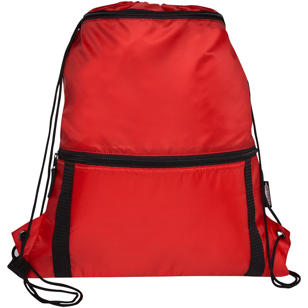 Sac isotherme 9 L recyclé avec cordon de serrage Adventure Rouge