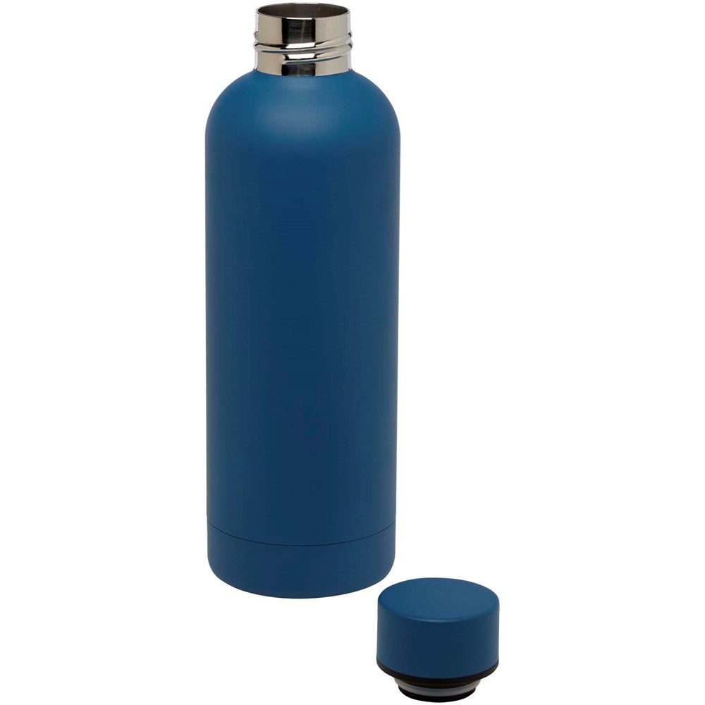 Bouteille isotherme avec isolation par le vide Spring 500 ml en cuivre inoxydable recyclé certifié RCS Bleu océan