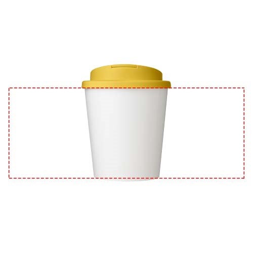 Gobelet avec isolation Brite-Americano Espresso Eco de 250 ml et anti-déversement jaune