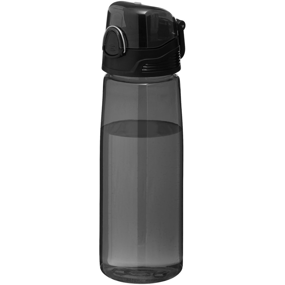 Capri 700 ml Tritan™ Sportflasche transparent schwarz