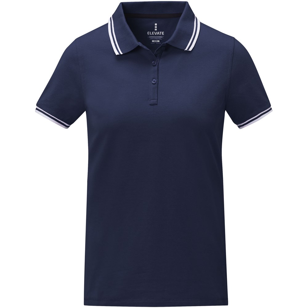 Polo Amarago tipping manches courtes femme Marine