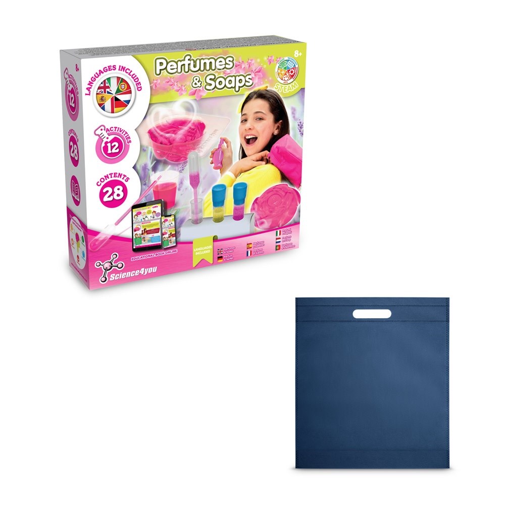 Perfume & Soap Factory Kit IV Jeu éducatif livré avec un sac cadeau en non-tissé (80 g/m²) bleu