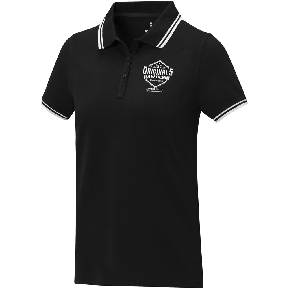 Polo Amarago tipping manches courtes femme Noir