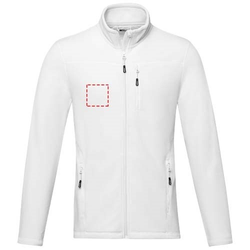 Veste Amber pour homme en polaire recyclée GRS entièrement zippée Blanc