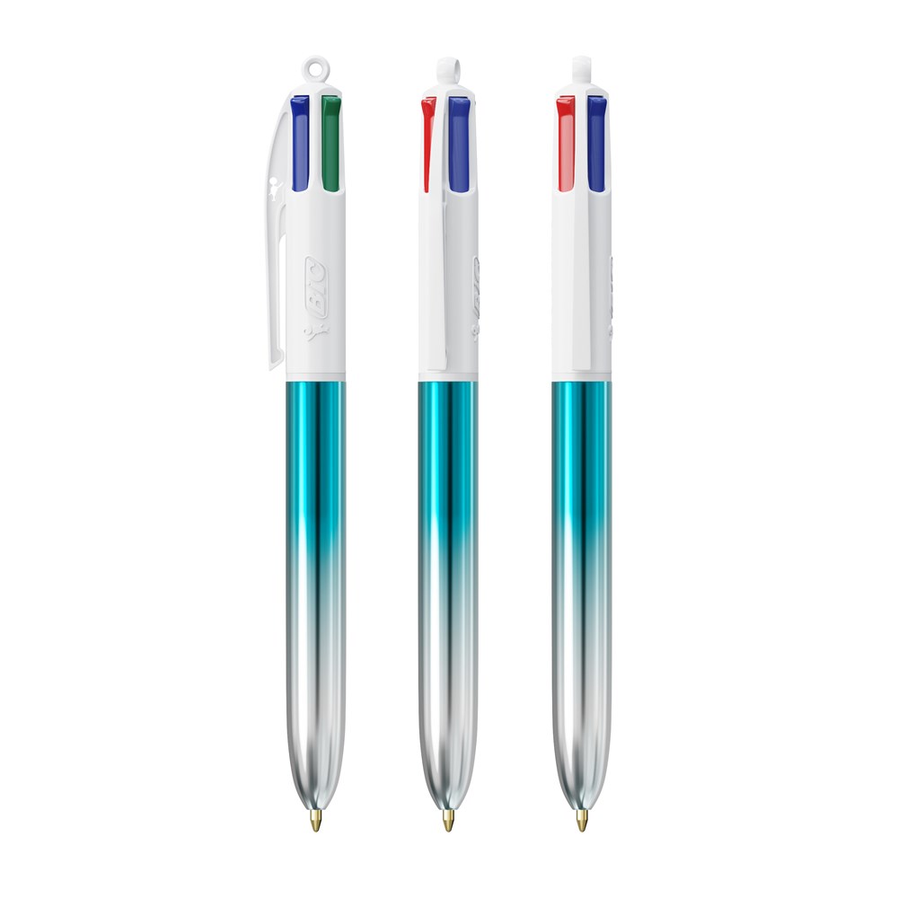 BIC® 4 Colours® Bicolor Türkis/Silber