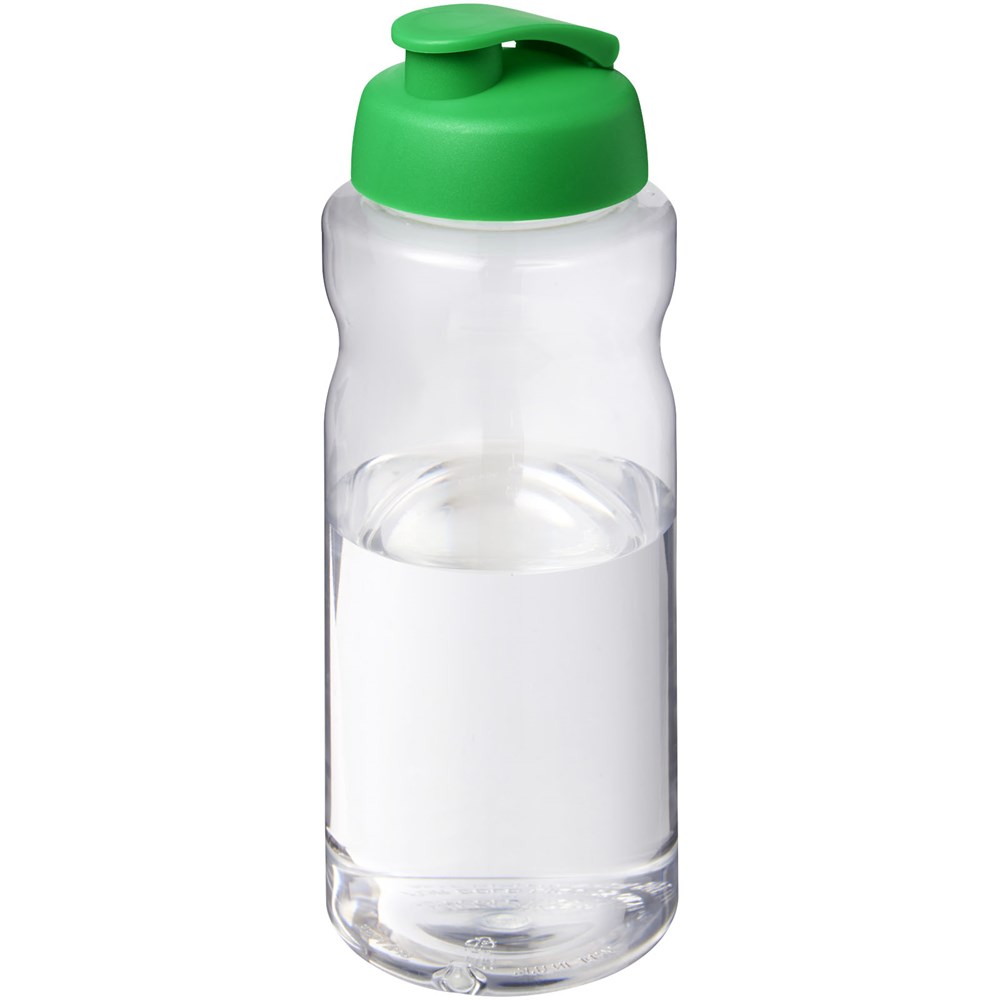 Bouteille de sport H2O Active® Base Pure de 1 L à couvercle rabattable Vert