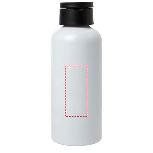 Bouteille d’eau Trinity de 600 ml en aluminium recyclé certifié RCS et couvercle en rPET blanc