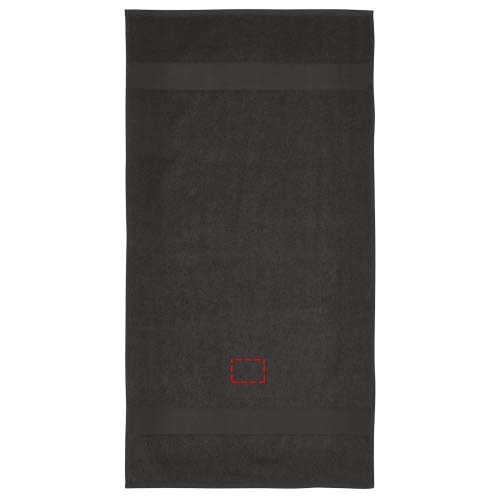 Serviette Charlotte de 50 x 100 cm en coton de 450 g/m² anthracite