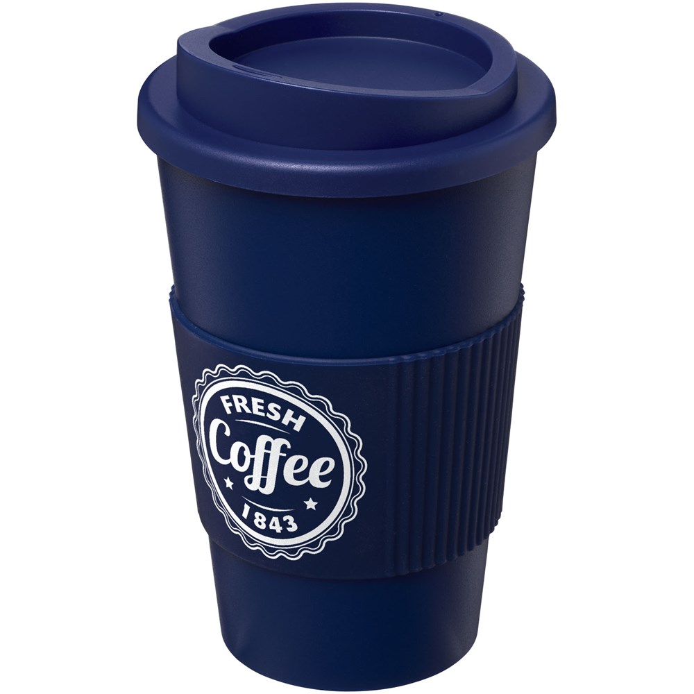 Gobelet Americano® isolant de 350 ml avec grip bleu foncé