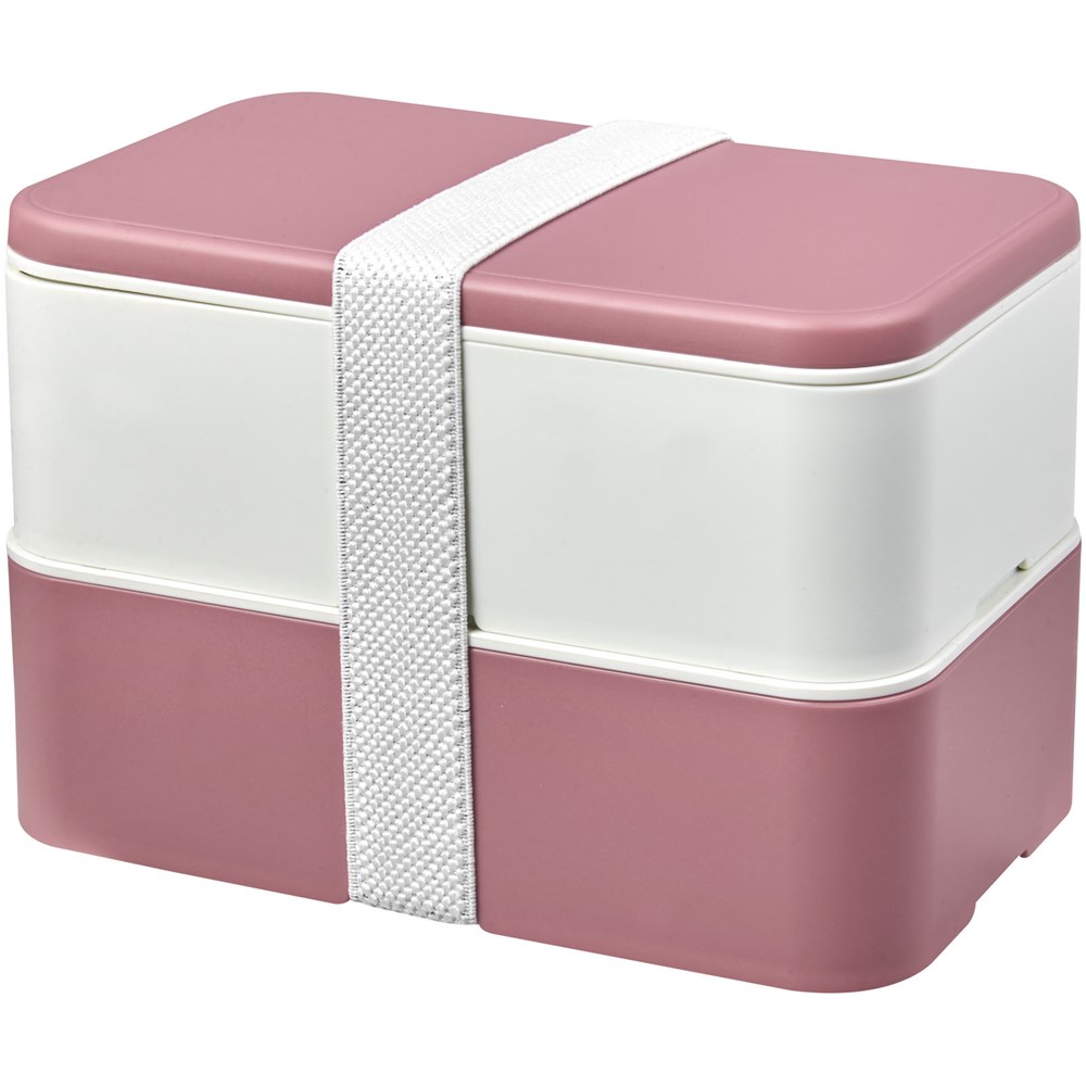 MIYO Renew Doppel-Lunchbox rosa, elfenbeinweiss, weiss