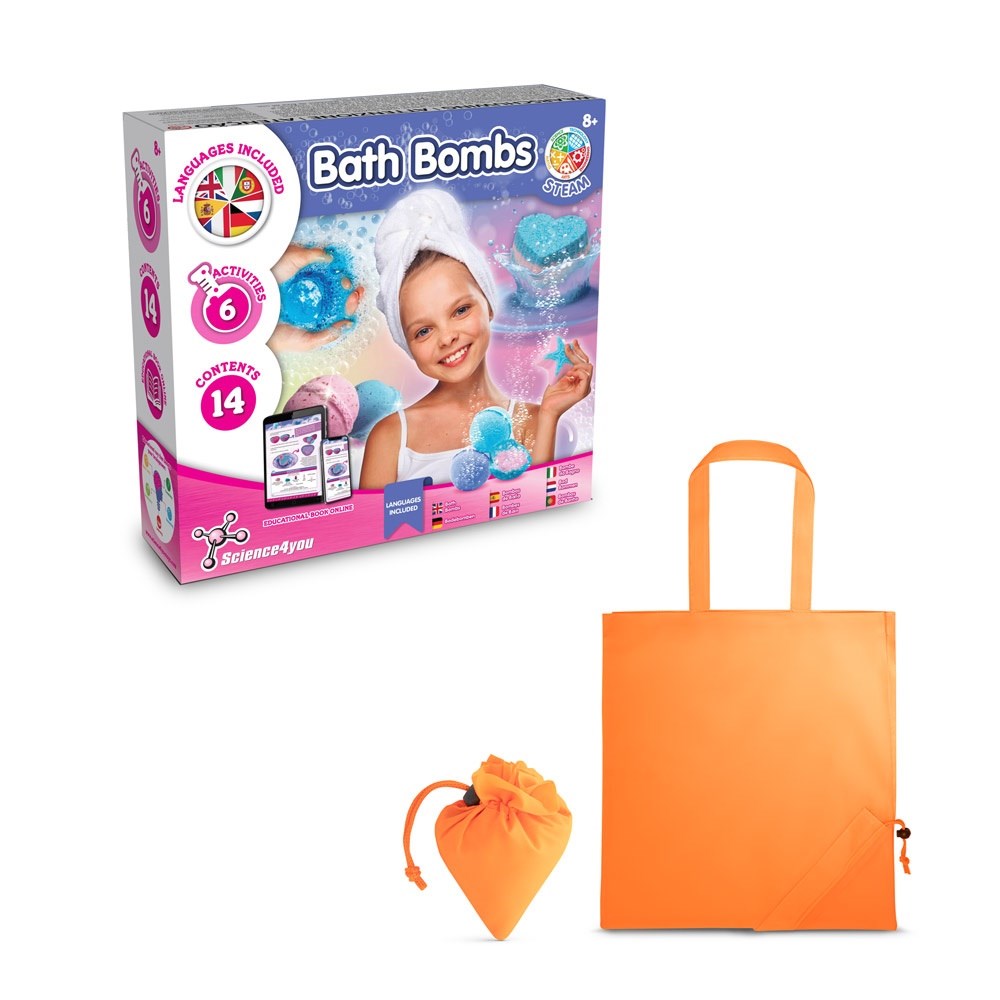 Bath Bombs Kit V Lernspiel lieferung inklusive einer faltbaren geschenktasche aus 190T orange