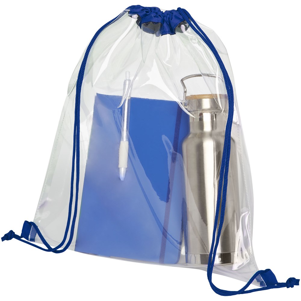 Lancaster Premium Turnbeutel 5L royalblau, transparent klar