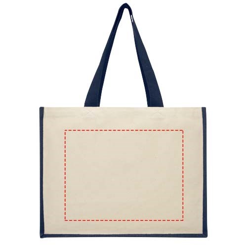 Varai 320 g/m Canvas und Jute Einkaufstasche 23L navy