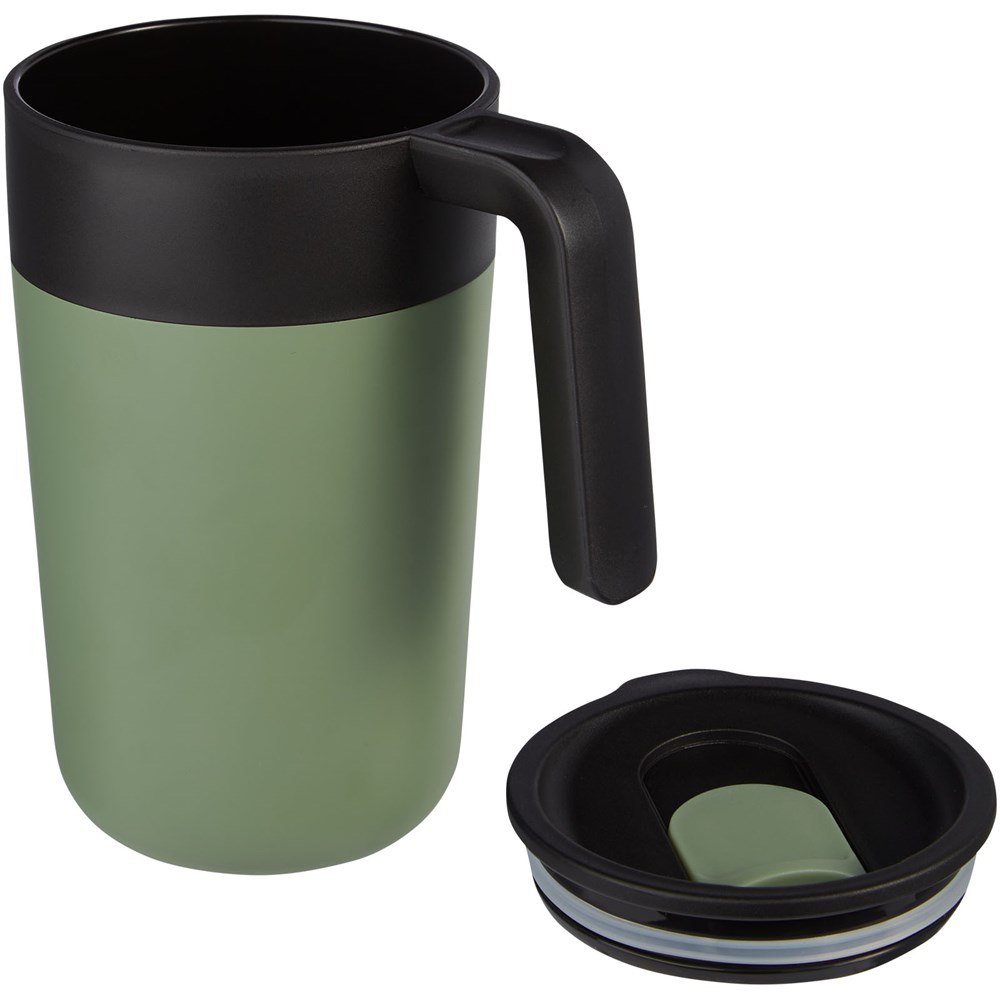 Tasse Nordia de 400 ml recyclée à double paroi Vert