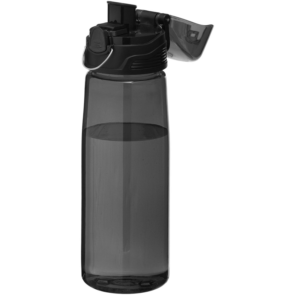 Capri 700 ml Tritan™ Sportflasche transparent schwarz