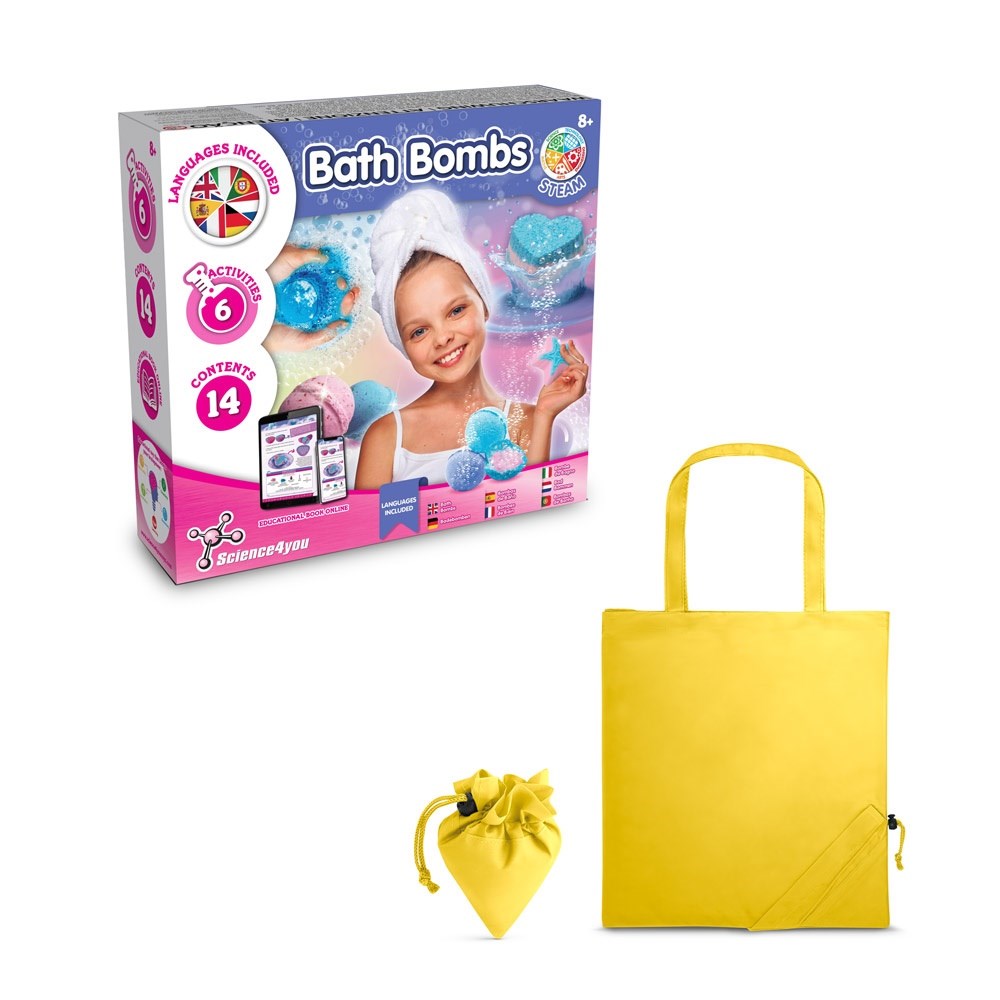 Bath Bombs Kit V Lernspiel lieferung inklusive einer faltbaren geschenktasche aus 190T gelb