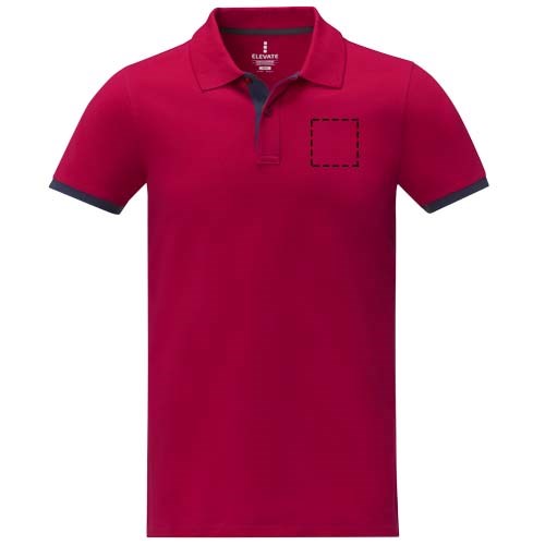 Polo Morgan manches courtes deux tons homme rouge