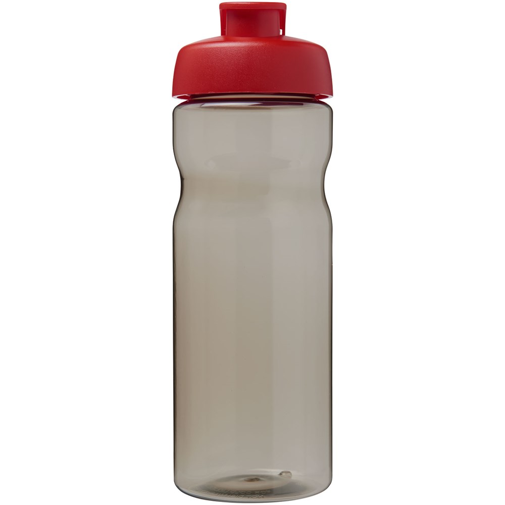 Bouteille de sport H2O Active® Eco Base de 650 ml avec couvercle à bec verseur Rouge, Charbon