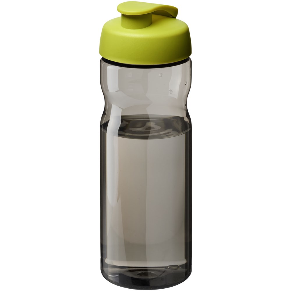 Bouteille de sport H2O Active® Eco Base de 650 ml avec couvercle à bec verseur Citron vert, Charbon