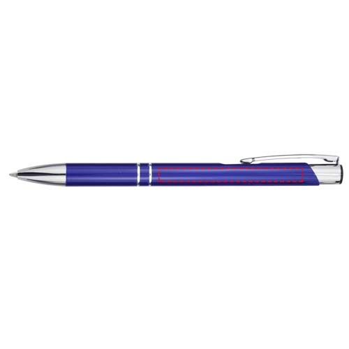 Stylo bille rétractable en aluminium Moneta (encre bleue) Bleu royal