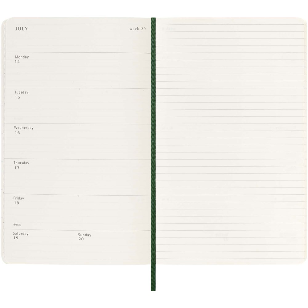 Agenda L 12 mois Moleskine à couverture souple Vert myrte