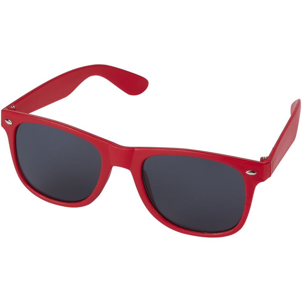 Lunettes de soleil Sun Ray en plastique recyclé rouge