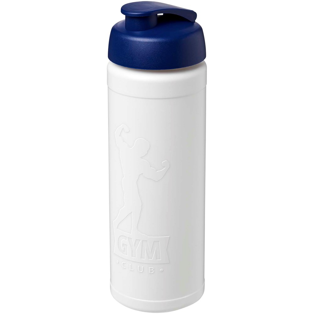 Bouteille de sport Baseline Rise de 750 ml recyclée avec couvercle rabattable Blanc, Bleu