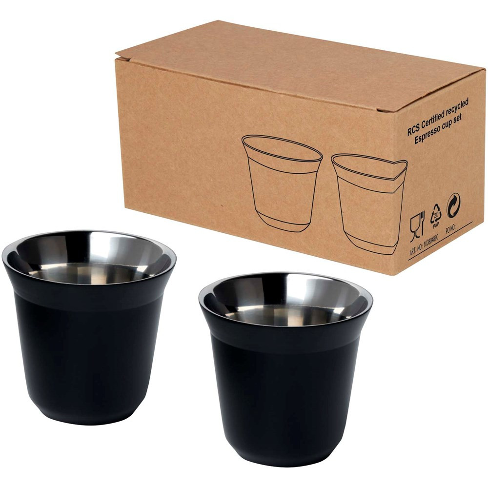 Duo 80 ml RCS-zertifiziertes Espressotassen Set aus Edelstahl