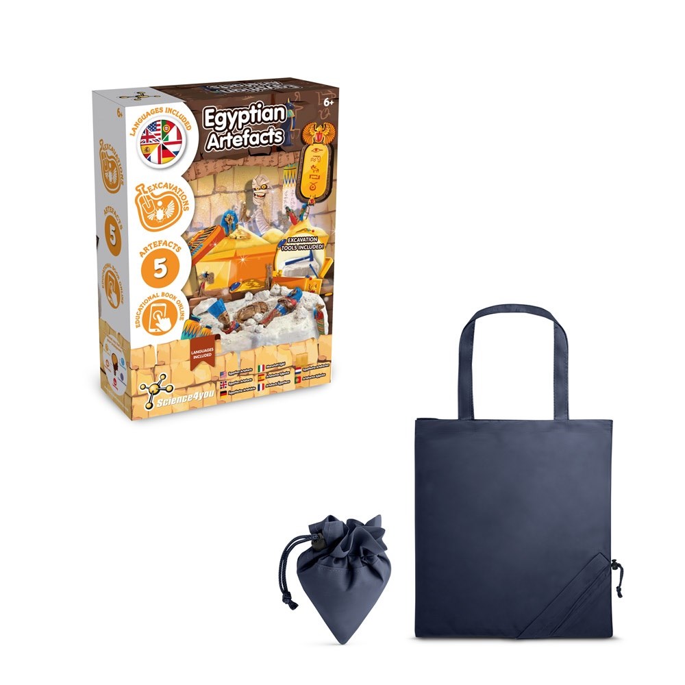 Ancient Egypt Excavation Kit V Jeu éducatif livré avec un sac cadeau pliable en 190T bleu foncé