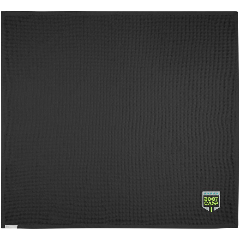 Couverture gaufrée Abele en coton de 150 x 140 cm noir