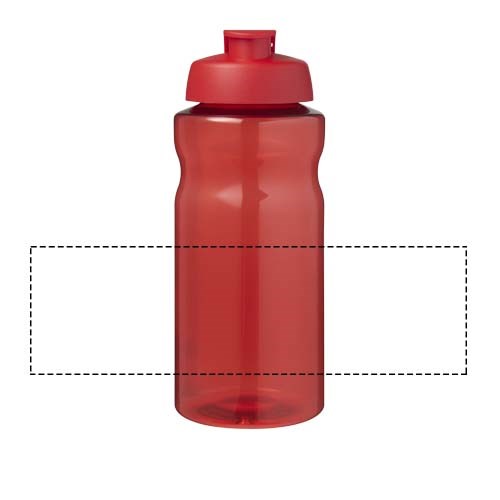 Bouteille de sport H2O Active® Eco Big Base de 1 litre à couvercle rabattable Rouge, Rouge