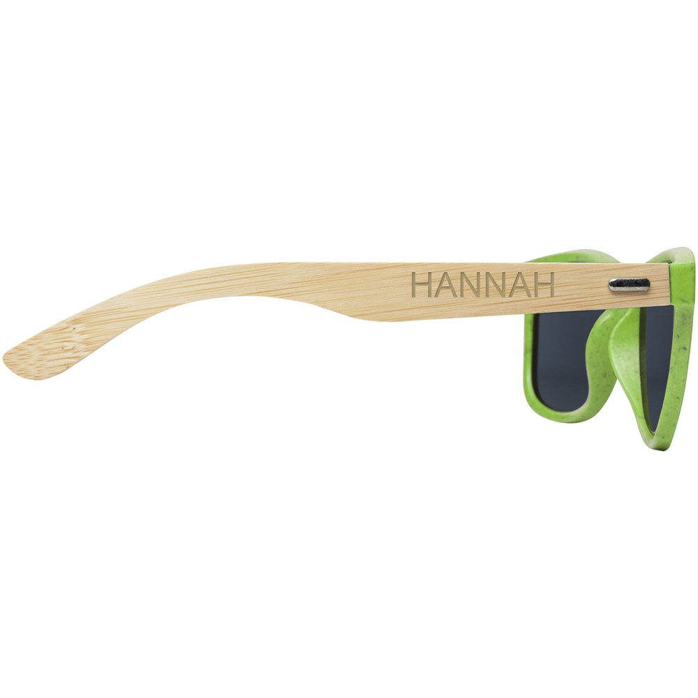 Lunettes de soleil Sun Ray en bambou Citron vert