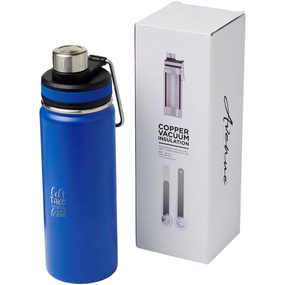 Gessi 590 ml Kupfer-Vakuum Isolierflasche blau