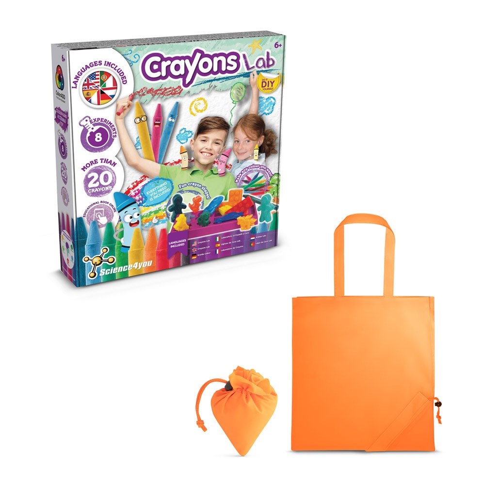 Crayon Factory Kit II Lernspiel lieferung inklusive einer faltbaren geschenktasche aus 190T orange