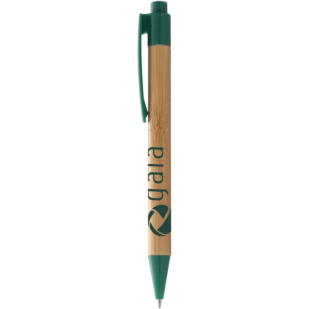 Stylo bille en bambou Borneo (encre noire) Naturel, Vert