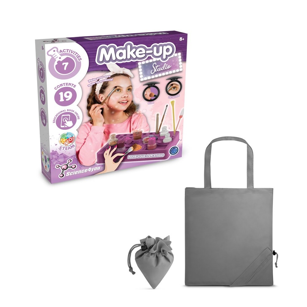 Makeup Studio Kit II Kit éducatif livré avec un sac cadeau pliable en 190T gris