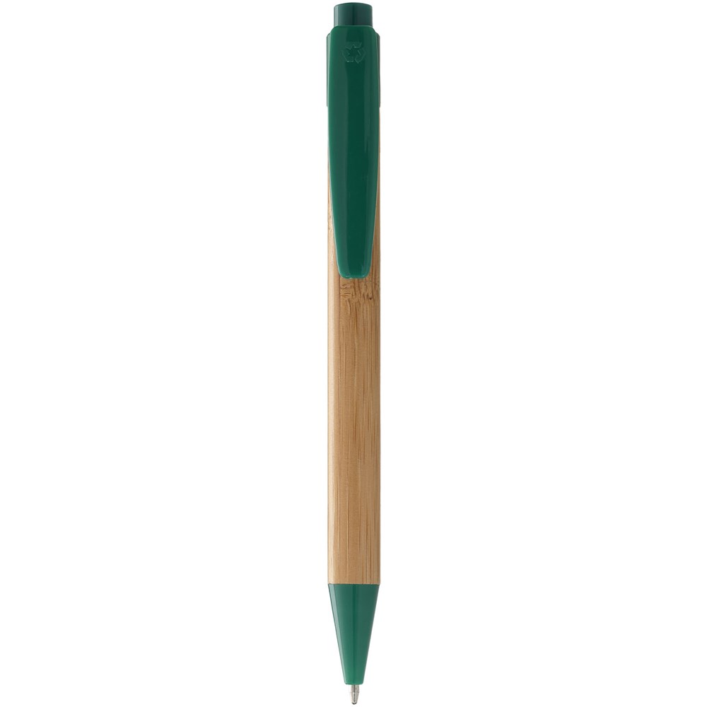 Stylo bille en bambou Borneo (encre noire) Naturel, Vert