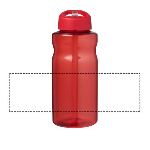 Bouteille de sport H2O Active® Eco Big Base de 1 litre avec couvercle à bec verseur Rouge, Rouge