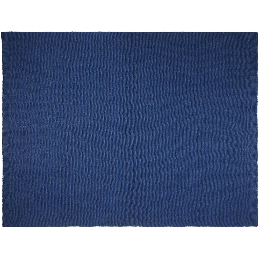 Couverture tricotée Suzy de 150 x 120 cm en polyester certifié GRS Marine