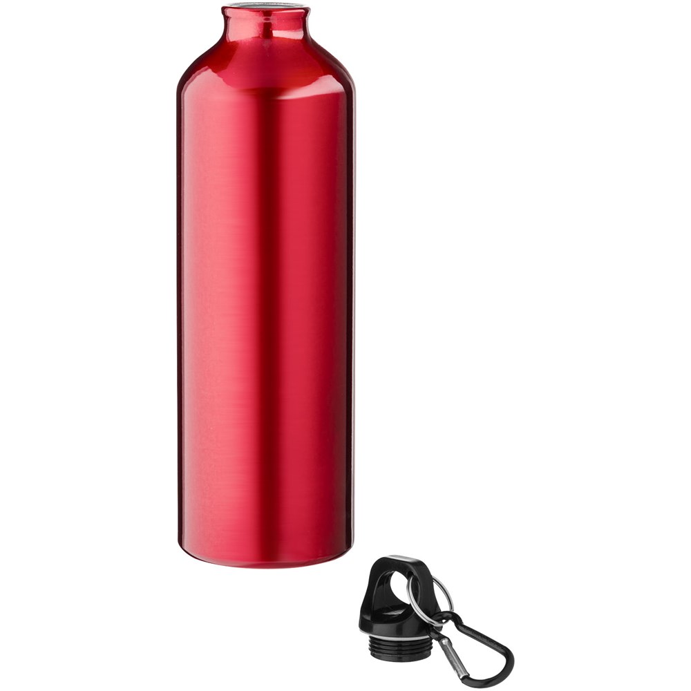 Oregon 770 ml Aluminium Trinkflasche mit Karabinerhaken rot