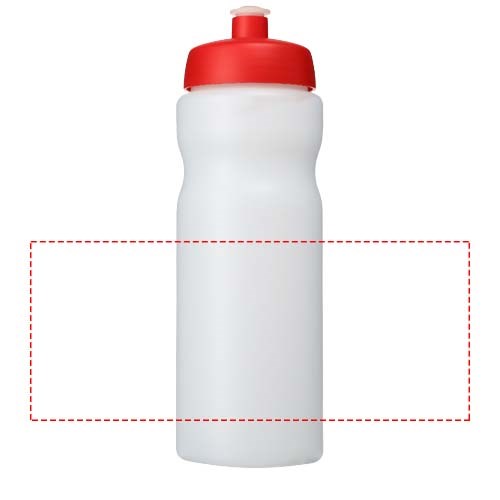 Bouteille de sport Baseline® Plus de 650 ml Rouge, Blanc transparent