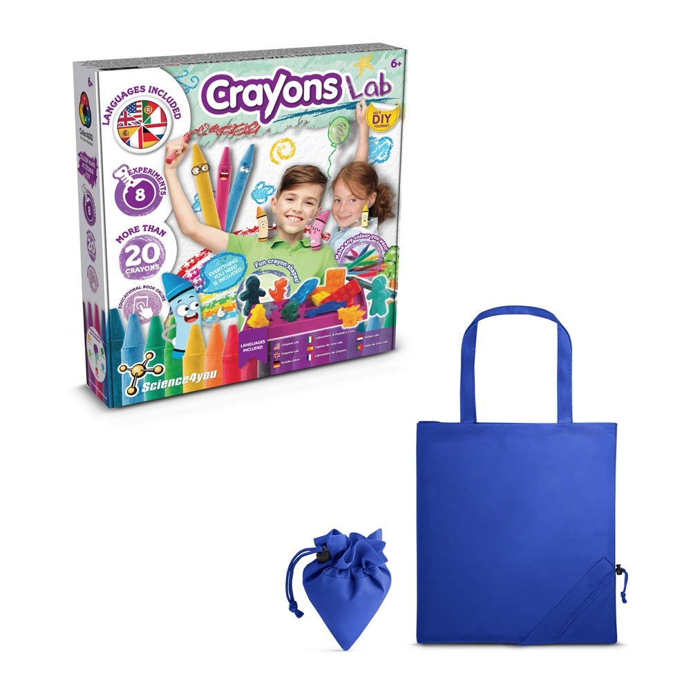 Crayon Factory Kit II Lernspiel lieferung inklusive einer faltbaren geschenktasche aus 190T Königsblau