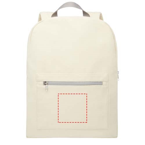 Sac à dos Pheebs en coton recyclé 450 g/m² et polyester 10L Naturel