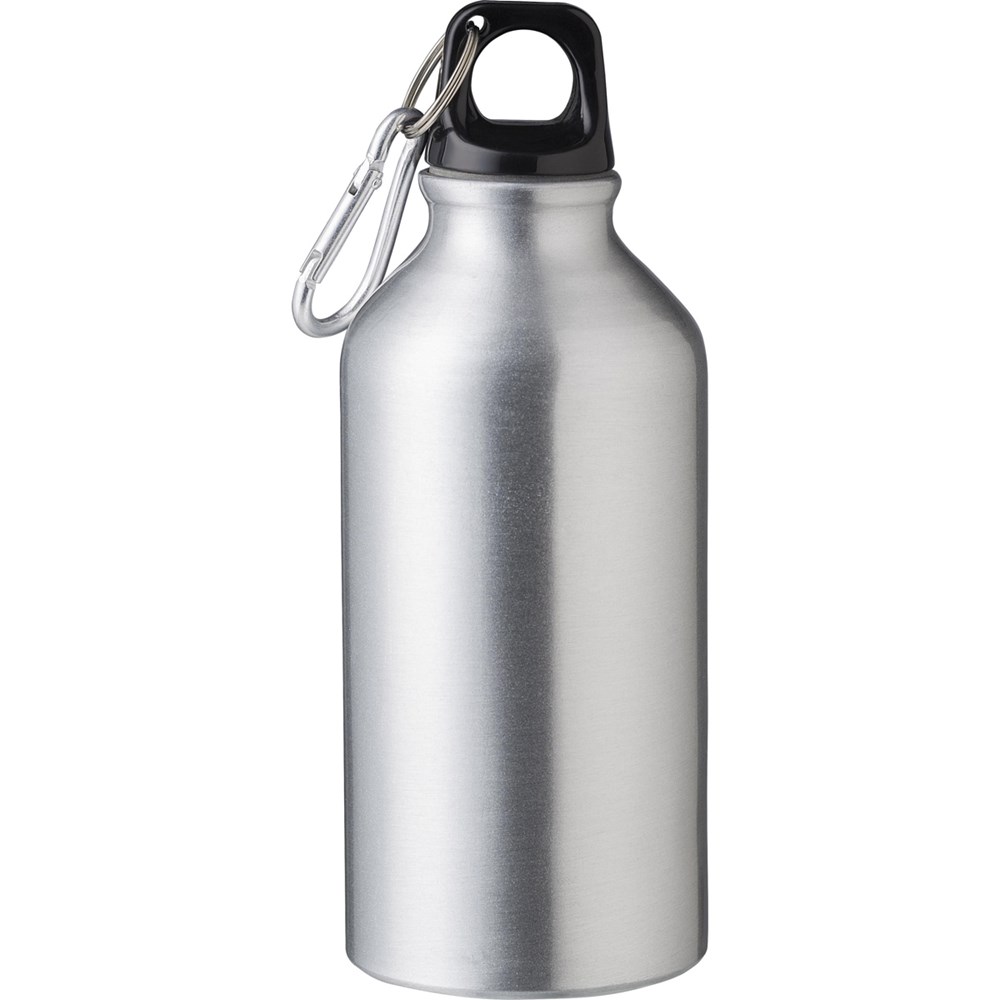 Trinkflasche f. Lasergravur Trekking silber