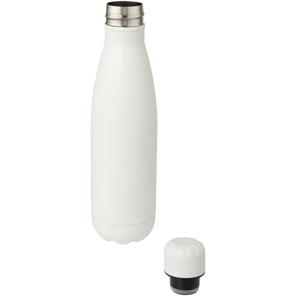 Bouteille Cove de 500 ml en acier inoxydable à isolation sous vide blanc