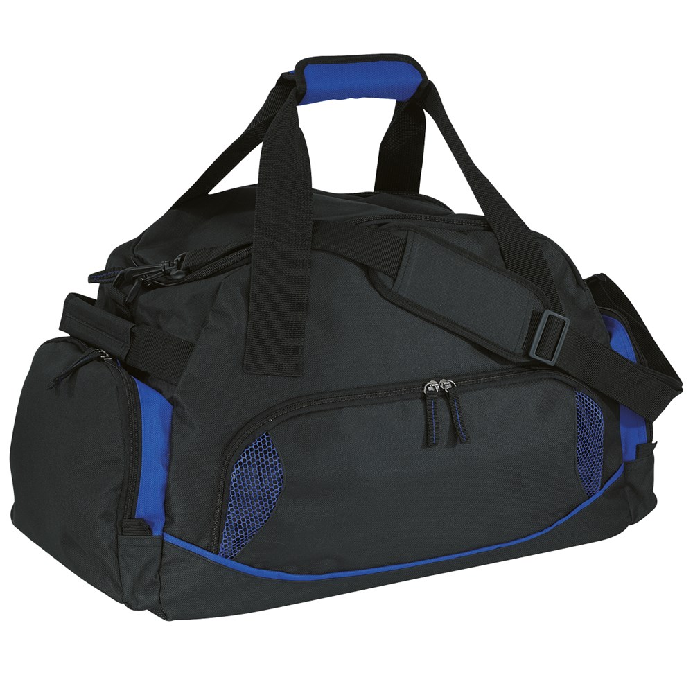 Sac de sport avec la chaussure de poche John noir/bleu