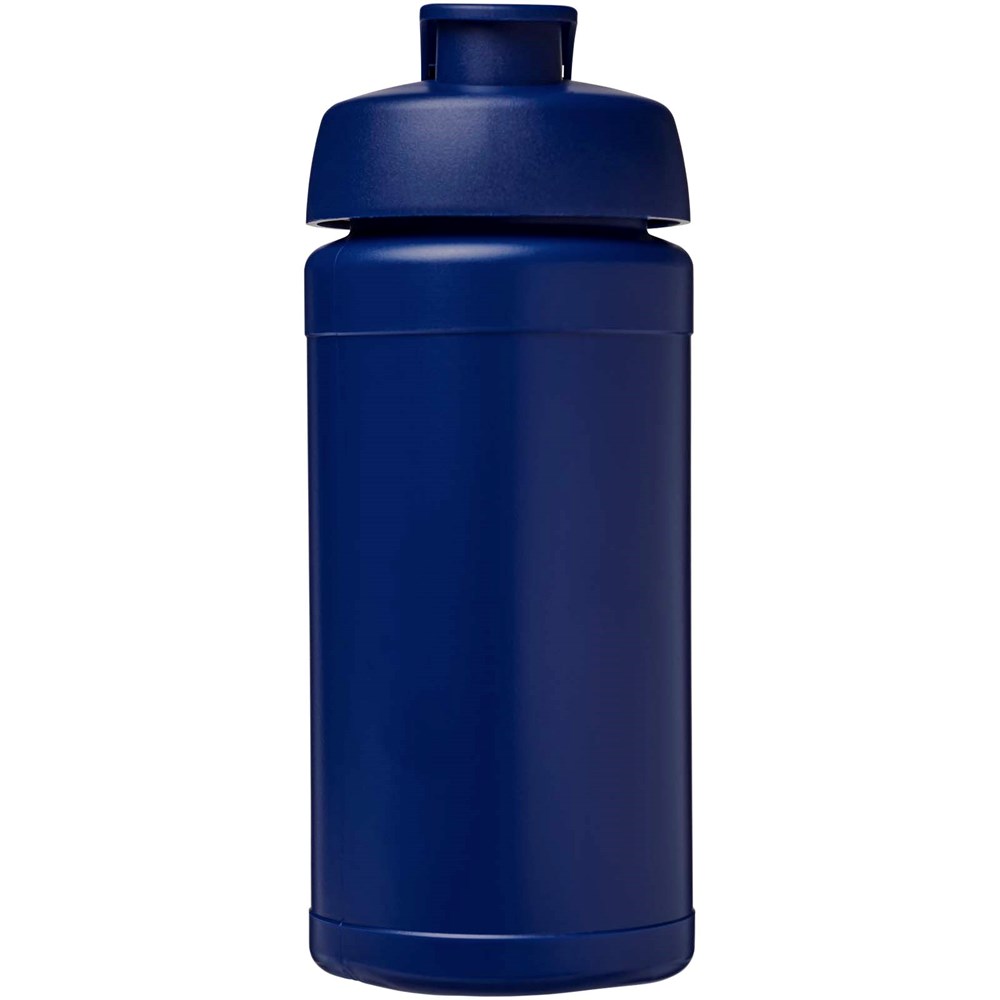 Bouteille de sport Baseline Rise de 500 ml recyclée avec couvercle rabattable Bleu, Bleu