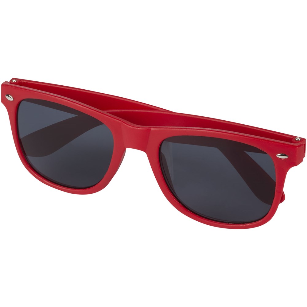 Lunettes de soleil Sun Ray en plastique recyclé rouge