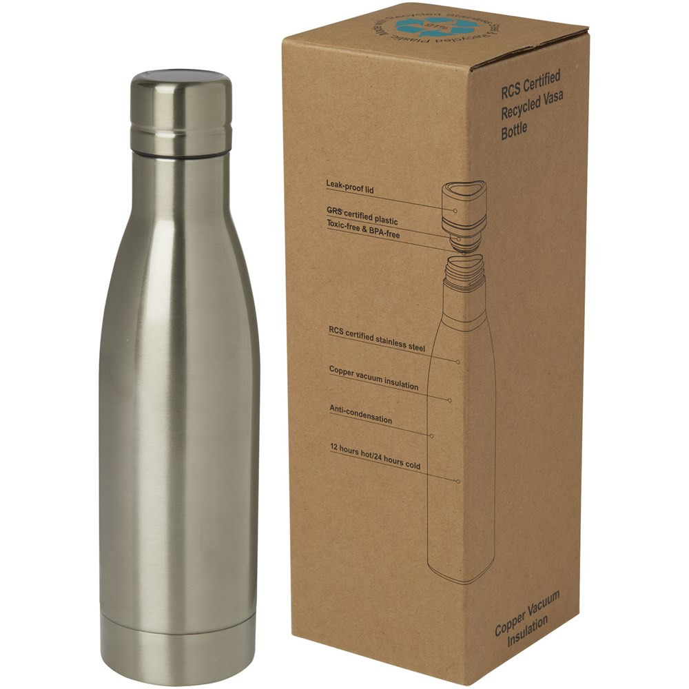 Vasa RCS-zertifizierte Kupfer-Vakuum Isolierflasche aus recyceltem Edelstahl, 500 ml